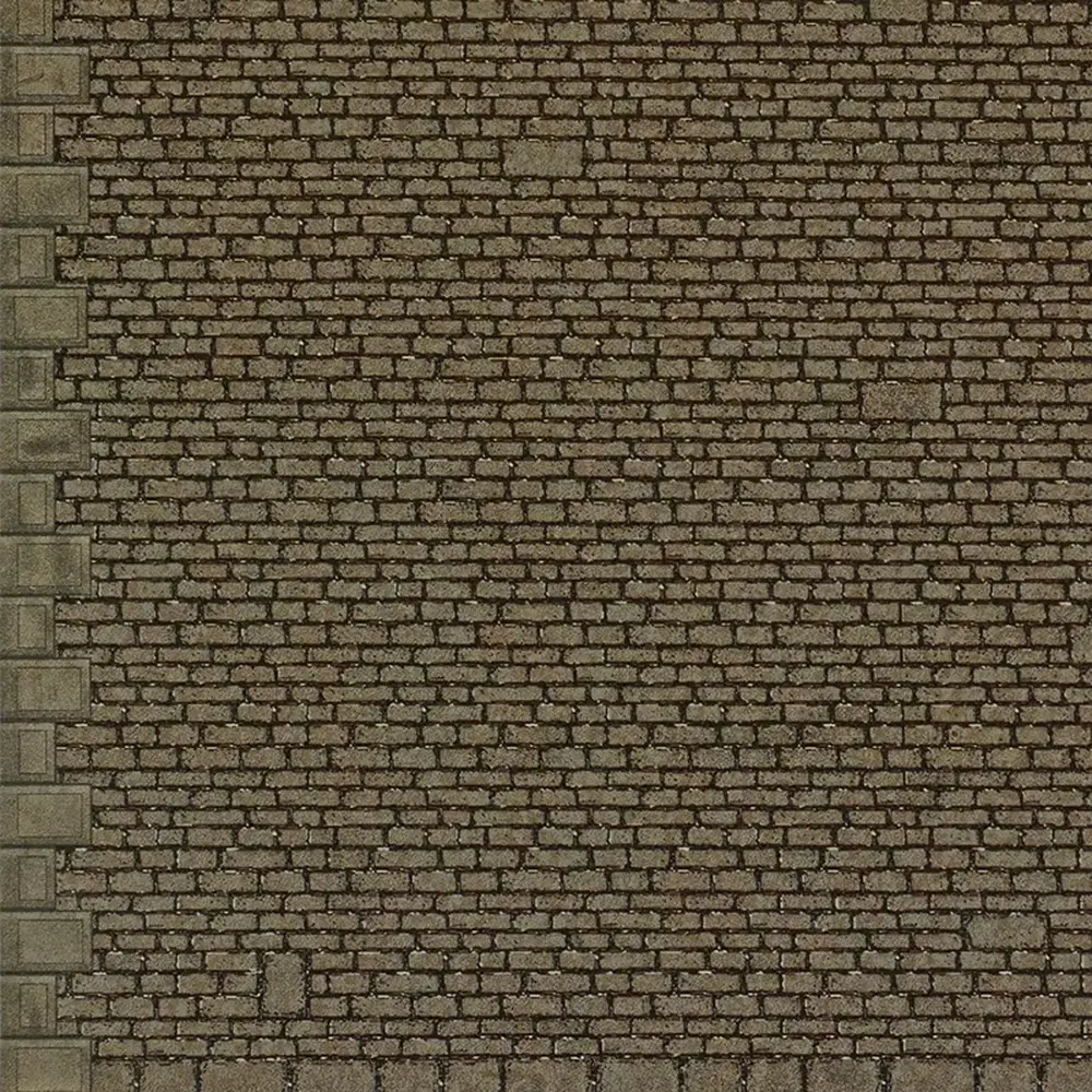 Revêtement de Mur en Pierres Semi Taillées - METCALFE M0058 - OO 1/76 / HO 1/87 - 280 x 200 mm - Gris