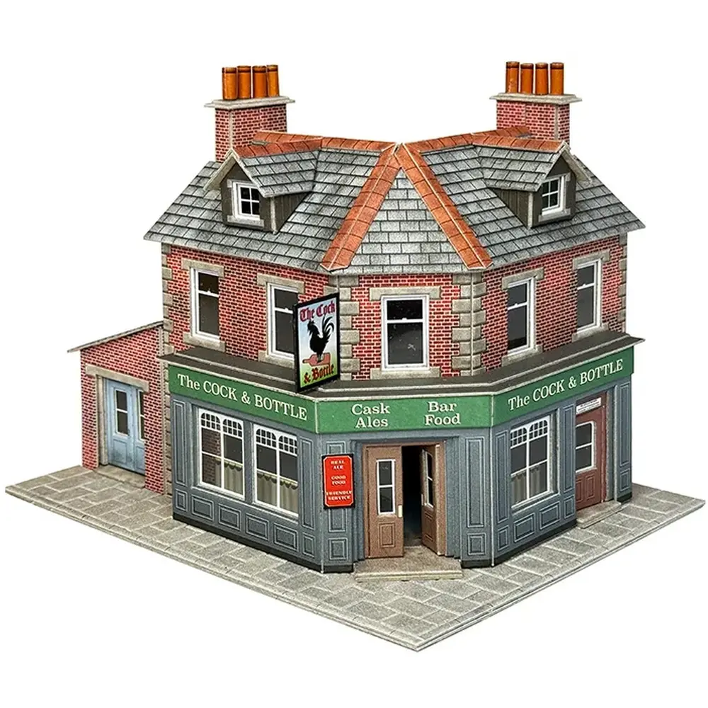 Boutique + Pub D'Angle - Brique - Metcalfe PO308 - HO 1/87
