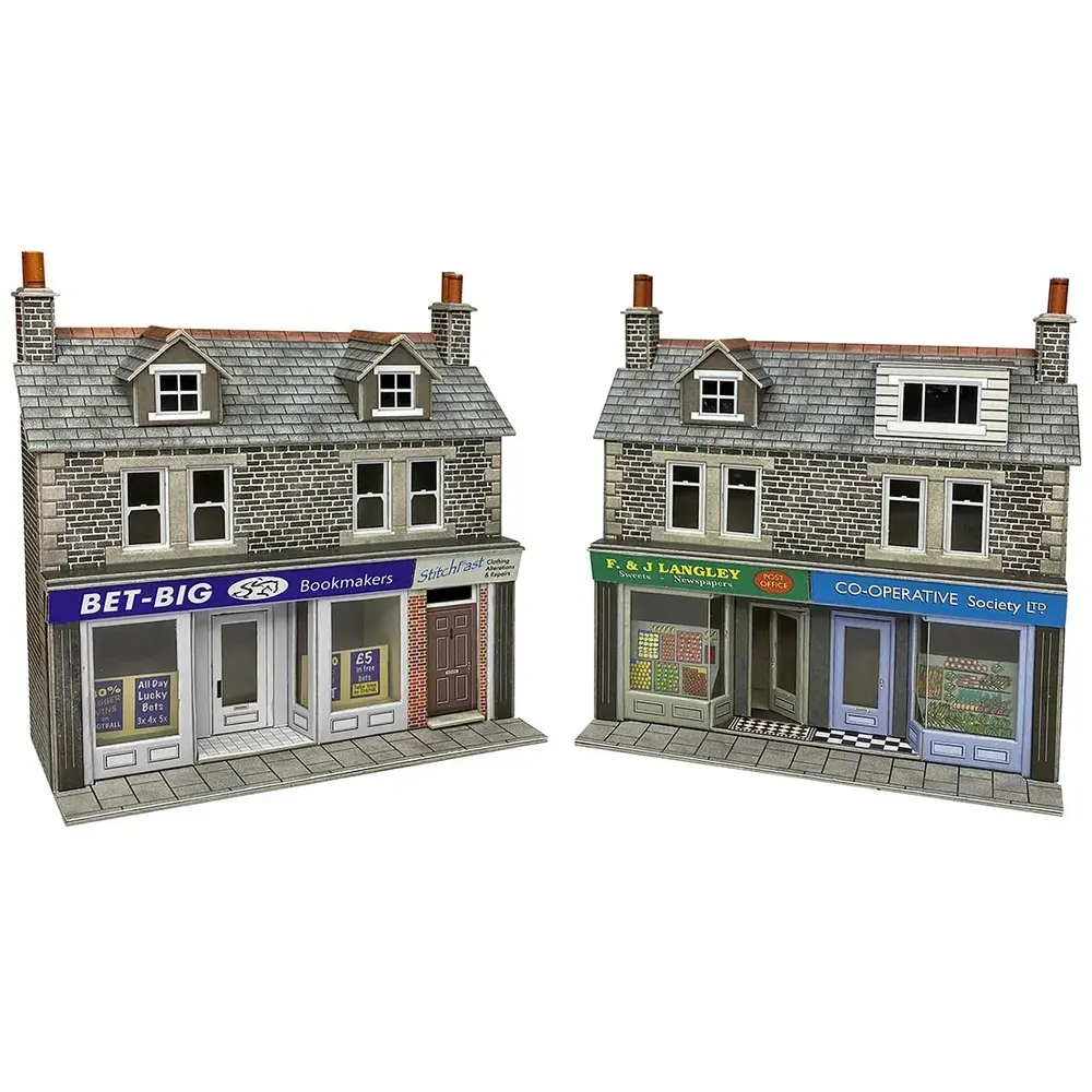 Façades de magasins en bas-relief - Metcalfe PO307 - OO/HO