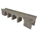 Viaduc en pierre à double voie - Metcalfe PO241 - OO/HO