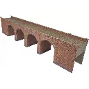 Viaduc Double Voie en Briques Rouge - Metcalfe PO240 - HO 1/87