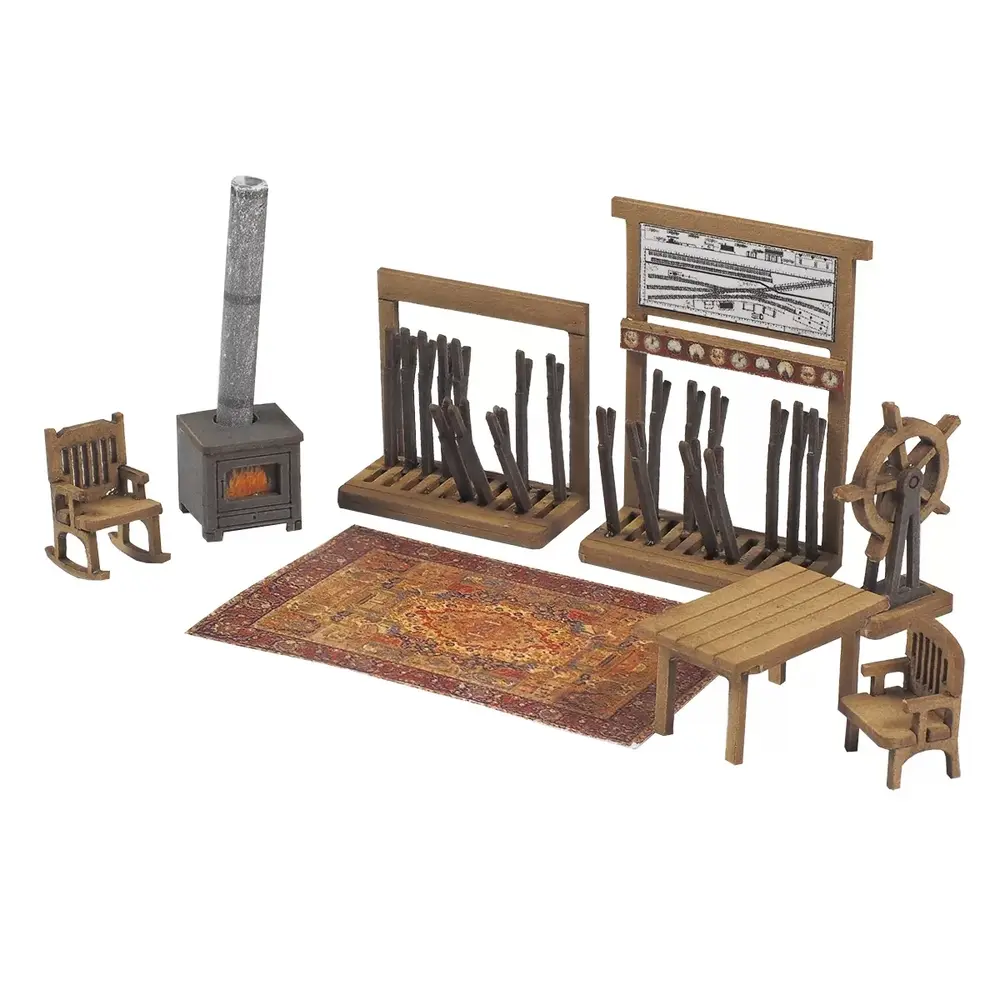 Intérieur du poste d'aiguillage - Metcalfe PO580 - OO/HO