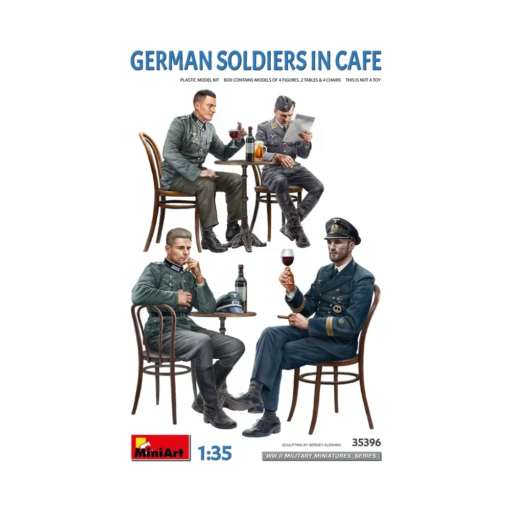 Soldats Allemands Au Café - Miniart 35396 - 1/35
