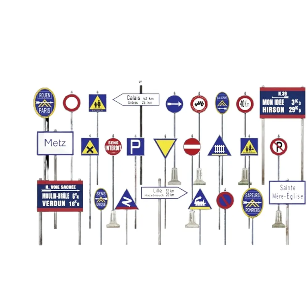 Panneaux de signalisation français 1930-40 - Miniart 35645 - 1/35
