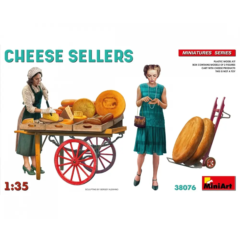 Vendeurs de fromages avec chariot - Miniart 38076 - 1/35