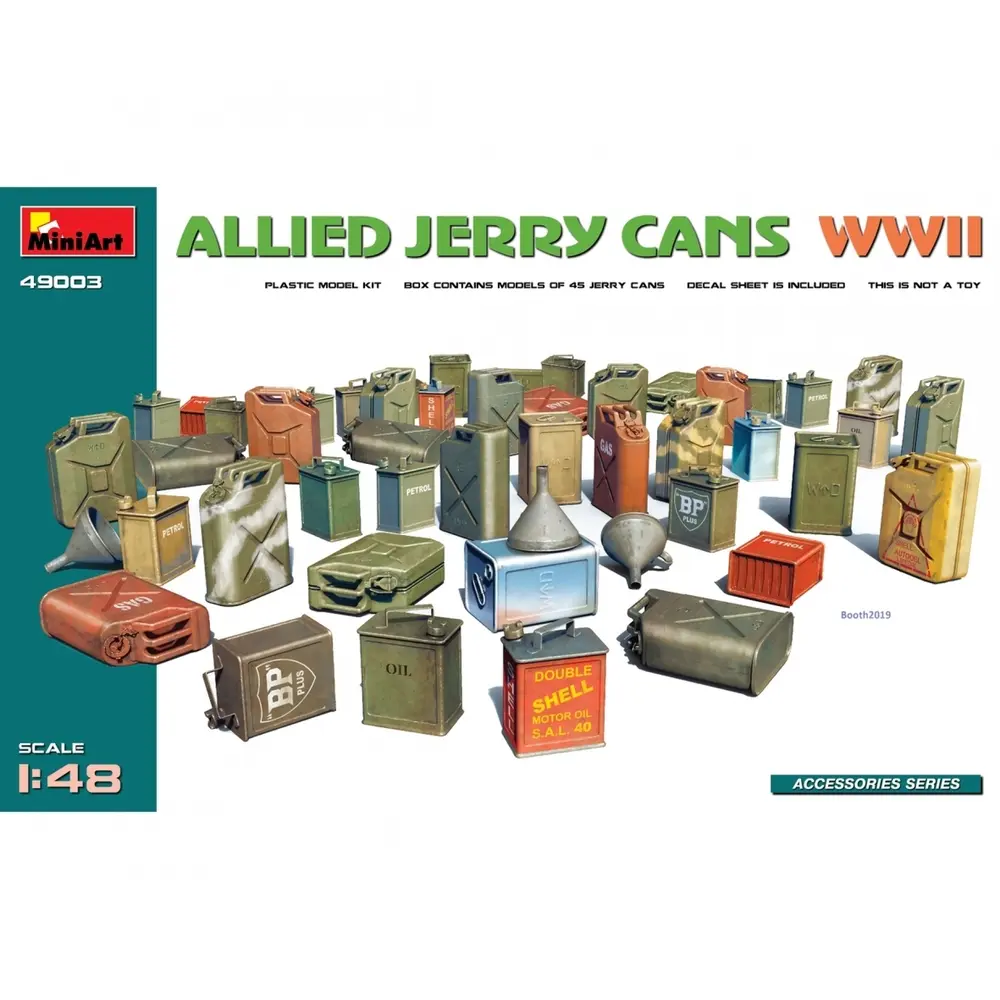 Lot de 45 Jerricans 1945 - Miniart 49003 - 1/48