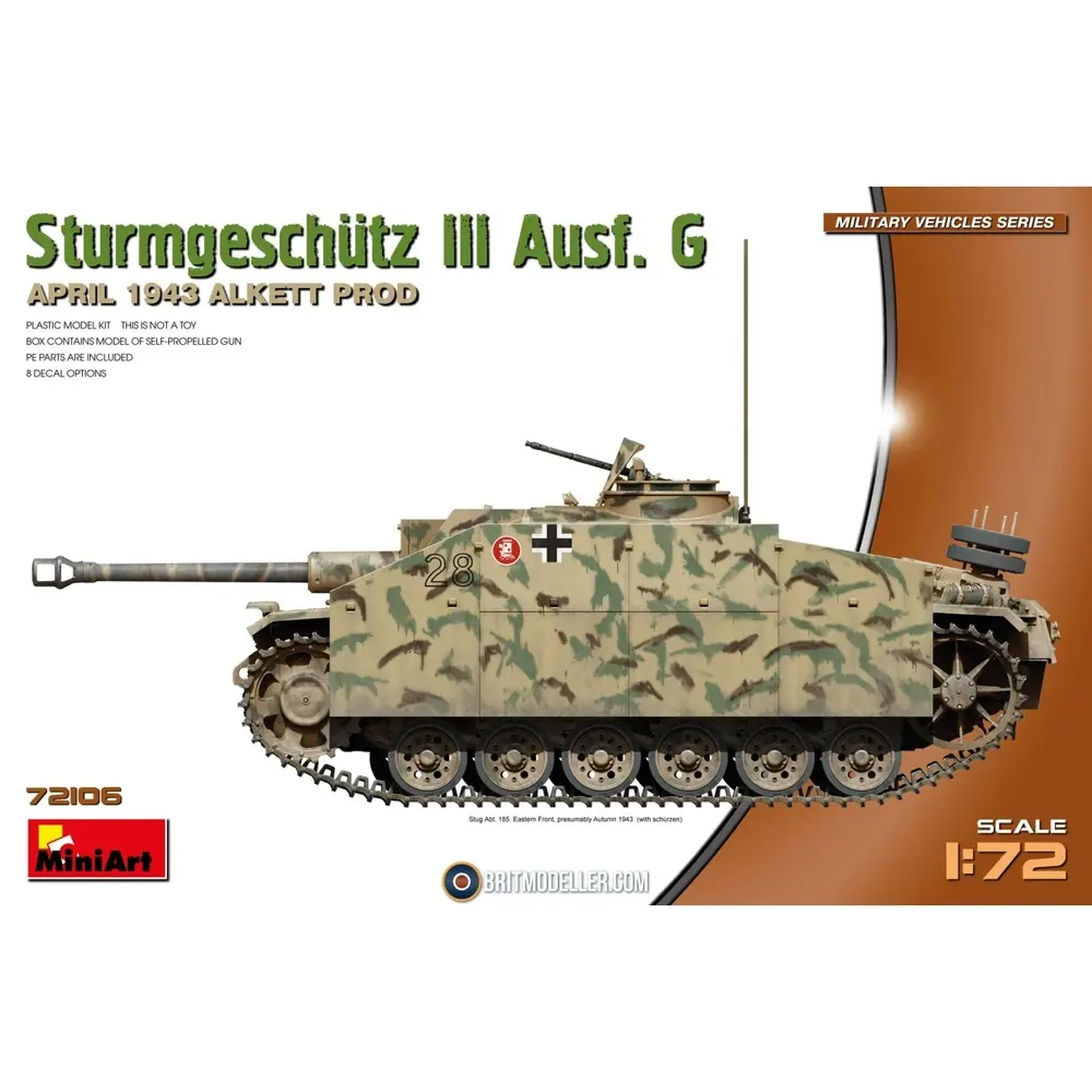 Char Sturmgeschutz III AUSF.G Avril 1943 - Miniart 550072106 - 1/72