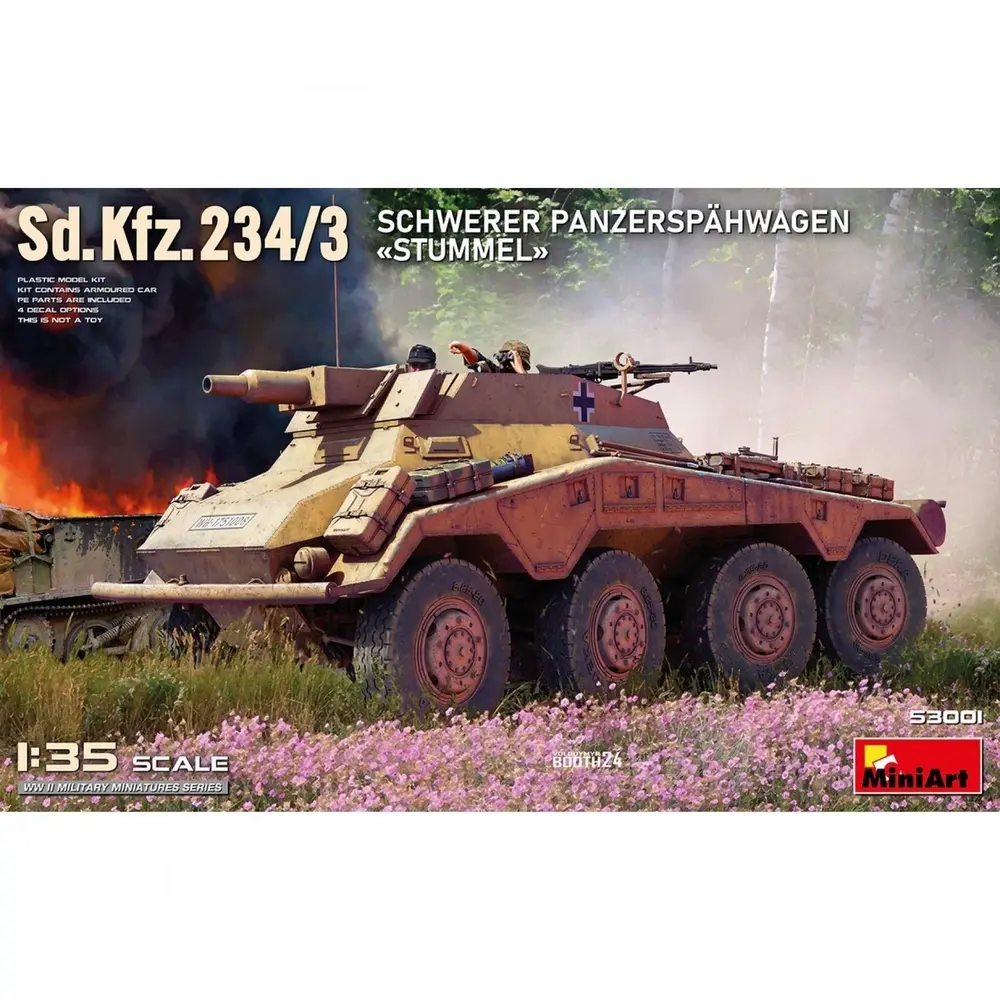 Char Sd.Kfz.234/3 Schw. Panzer Stummel - Mini Art 550053001 - 1/35