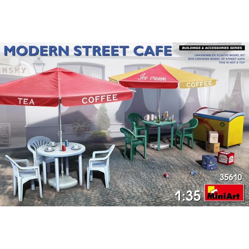 Meuble de café de rue moderne - MiniArt 550035610 - 1/35