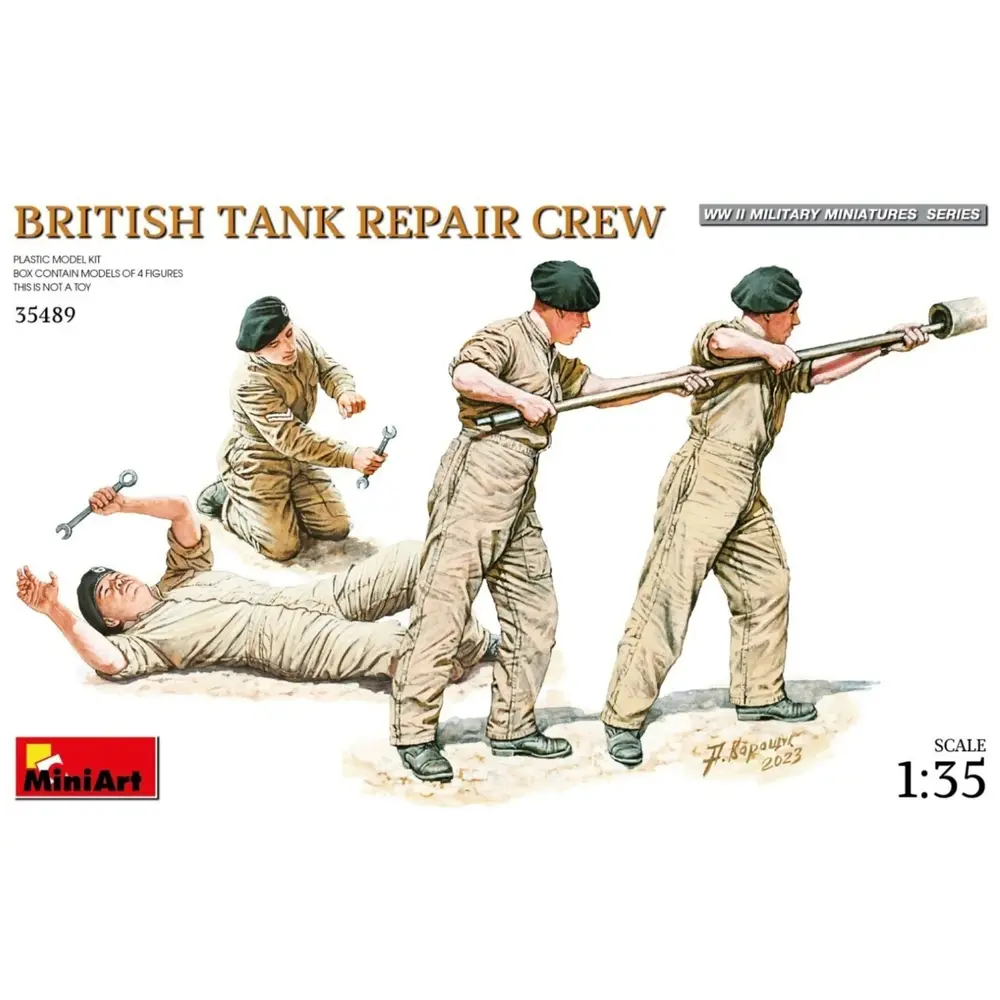 Set de 4 figurines Équipage de char britannique - MINIART 550035489 - 1/35