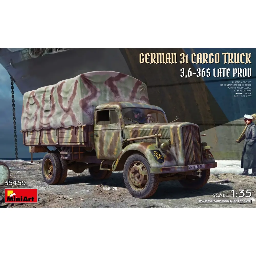 Camion cargo allemand 3t (3,6-36S) - MINIART 550035459 - 1/35