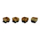 Coffret de 4 wagons caisse sans frein - Minitrains 3003 - HOe 1/87 - Ep III