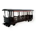 Voiture Decauville avec rideaux rouge / blanc - Minitrains 5198 - HOe 1/87 - Ep III - 2R