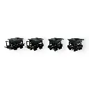 4 wagons bennes - 2 avec et 2 sans frein - Minitrains 3111 - HOe 1/87 - Ep III - 2R