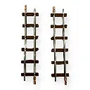 2 rails droits de 77mm - Minitrains 9301 - HOe 1/87