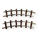 2 rails courbes 140 mm 30° code 83 - Minitrains 9302 - HOe 1/87 - 2R