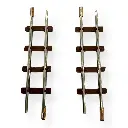 2 rails droits 63 mm code 83 - Minitrains 9313 - HOe 1/87 - 2R