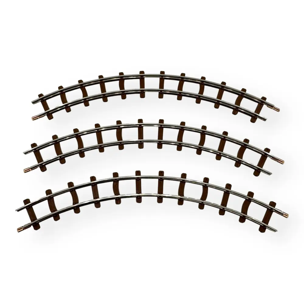 3 rails courbes de 60°, 140mm de rayon - Minitrains 9321 - HOe 1/87