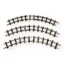 3 rails courbes de 60°, 140mm de rayon - Minitrains 9321 - HOe 1/87