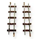 2 rails droits de 66,5mm - Minitrains 9314 - HOe 1/87