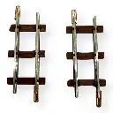 2 rails droits 38,5 mm code 83 - Minitrains 9315 - HOe 1/87 - 2R