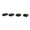 Lot de 4 wagonnets  à voie étroite - Minitrains 5108 - HOe 1/87 - Ep III - 2R
