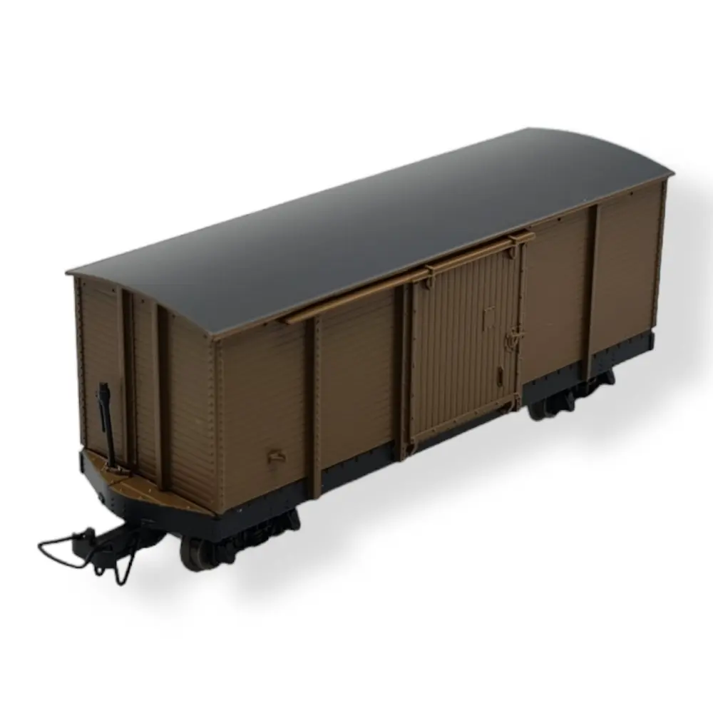 Wagon couvert brun - MiniTrains 5141 - HOe 1/87