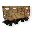 Wagon à bestiaux à 4 essieux - Minitrains 3008 - HOe 1/87