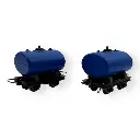 2 wagons citernes bleus - Minitrains 5111 - HOe 1/87 - 2R