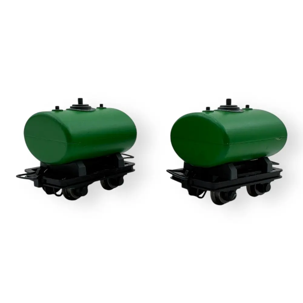 2 wagons citernes verts - Minitrains 5112 - HOe 1/87 - 2R