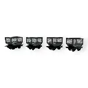 4 wagons à caisse grillagée pour le transport de canne à sucre - Minitrains 5123 - HOe 1/87 - 2R