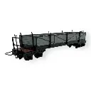 Wagon tombereau à bords bas gris du Heeresfeldbahn - Minitrains 5136 - HOe 1/87 - 2R
