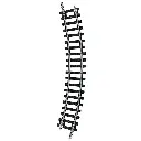 Rail courbe Minitrix R1 rayon 194.6 mm 30°  - N : 1/160 - code 80 - 14912