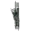 Aiguillage à gauche Minitrix 24° 104.2 mm - N : 1/160 - code 80 - 14951