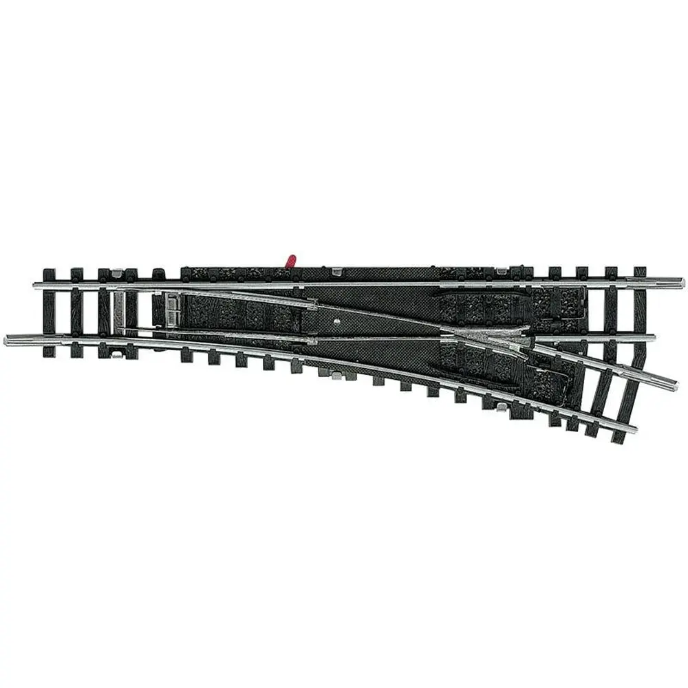 Aiguillage droite 15° coeur pola - Minitrix 14939 - 112.6 mm - N : 1/160 - code 80