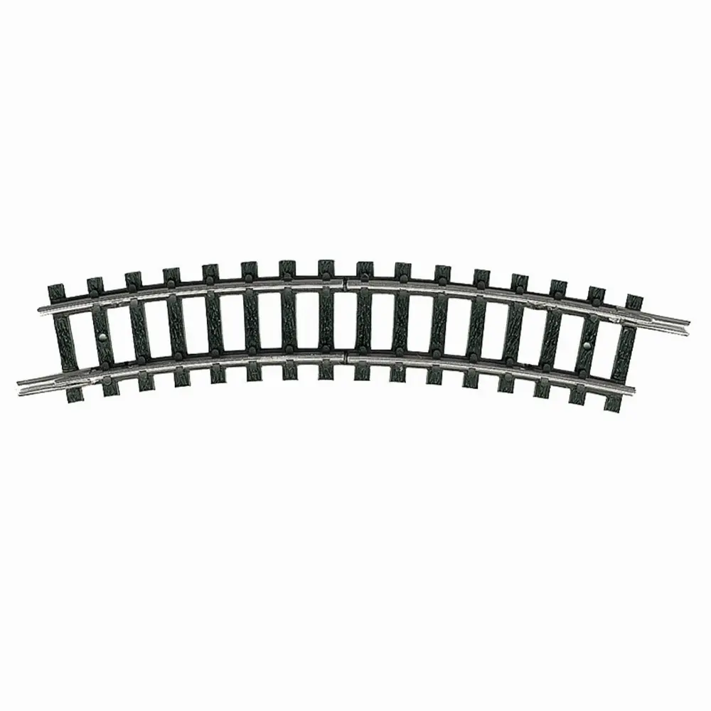 Rail courbe deux coupures R1 194,6 mm 24° code 80 - Minitrix 14984 - N 1/160 - 2R 