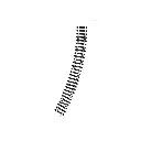 Rail courbe rayon 30° - Minitrix 14910 - N : 1/160 - code 80 - 320 mm