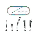 Coffret de rails complémentaires H2 - Minitrix 14312 - N 1/160 - Code 80 - 2R