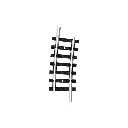 Rail courbe Minitrix R2a rayon 261.8 mm 7.5° - N : 1/160 - code 80 - 14919