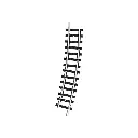 Rail courbe Minitrix R2b rayon 295.4 mm 15° - N : 1/160 - code 80 - 14921