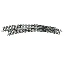 Aiguillage courbe gauche cœur pola 30° R3/R4 - Minitrix 14947 - N 1/160 - code 80