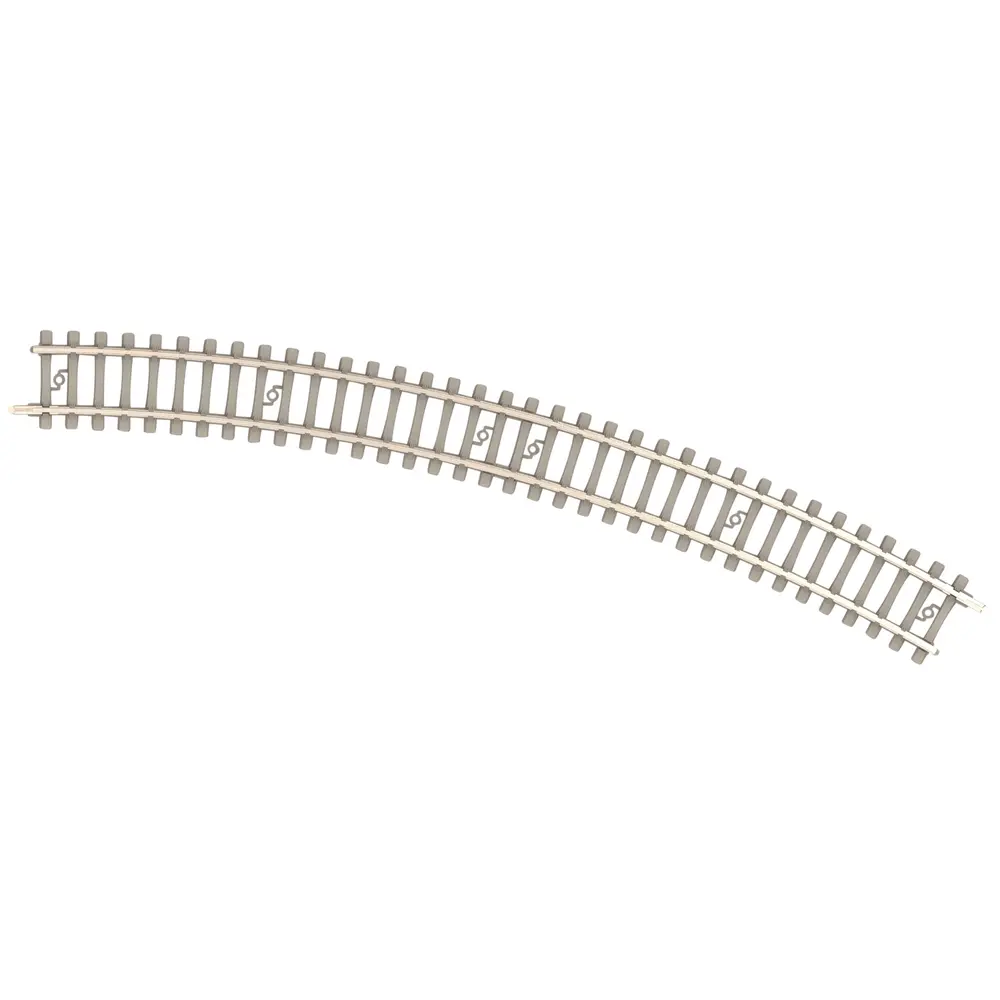 Rail courbe traverses béton - Minitrix 14520 - N 1/160 - Code 60 - Rayon 295,4mm - 2R