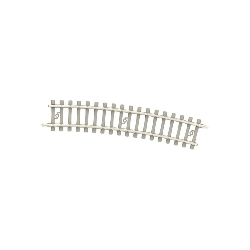 Rail courbe traverses béton - Minitrix 14521 - N 1/160 - Code 60 - Rayon 295,4mm - 2R
