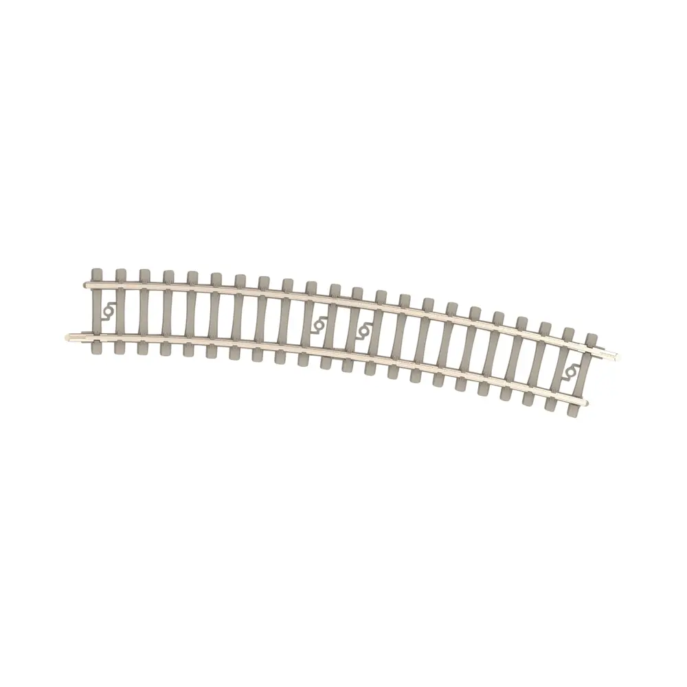 Rail courbe traverses béton - Minitrix 14527 - N 1/160 - Code 60 - Rayon 362,6mm - 2R