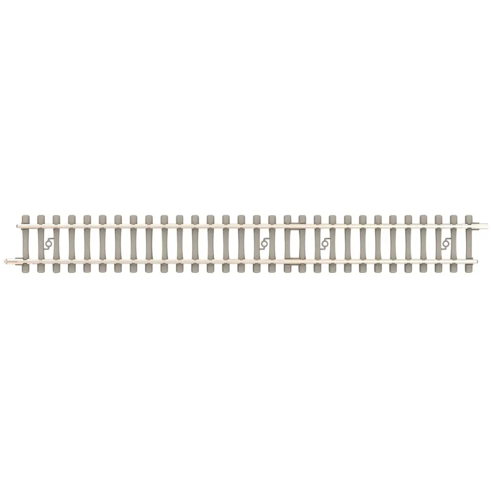 Rail droit traverses béton - Minitrix 14594 - N 1/160 - Code 60 - Longueur 126,3mm - 2R