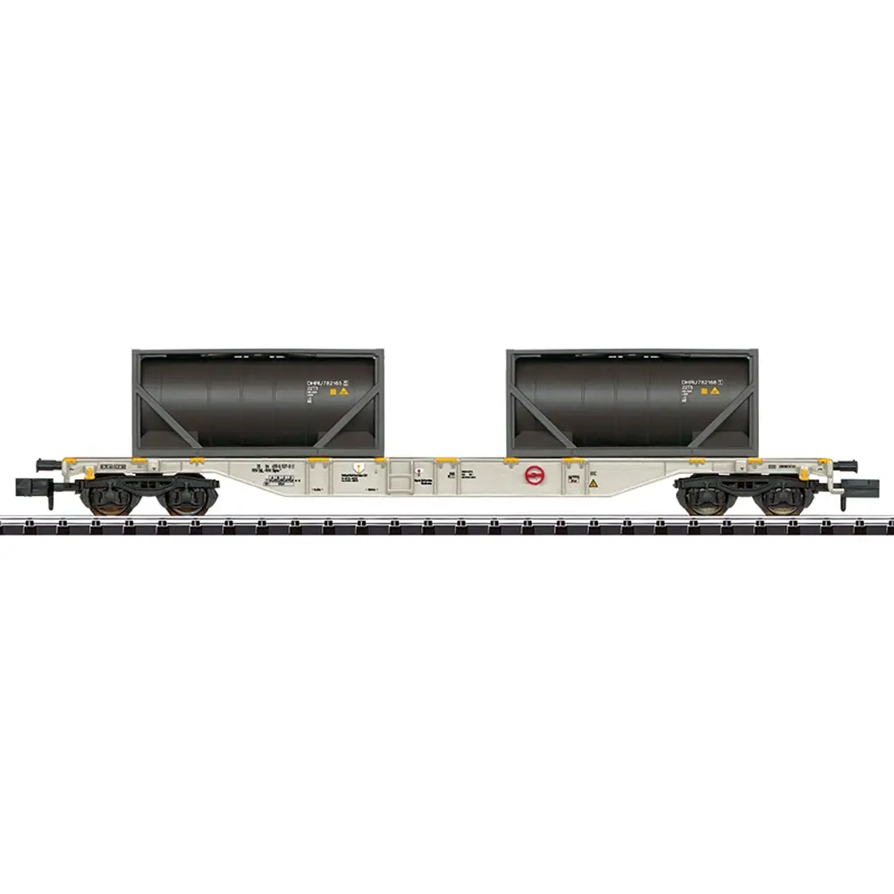 Wagon porte-conteneurs type Sgns - Minitrix T15103 - AAE - N 1/160 - EP. VI - 2R