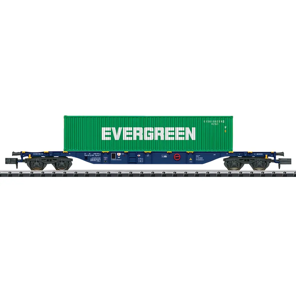 Wagon porte-conteneurs type Sgnss - Minitrix T18560 - privée - N 1/160 - EP. VI - 2R