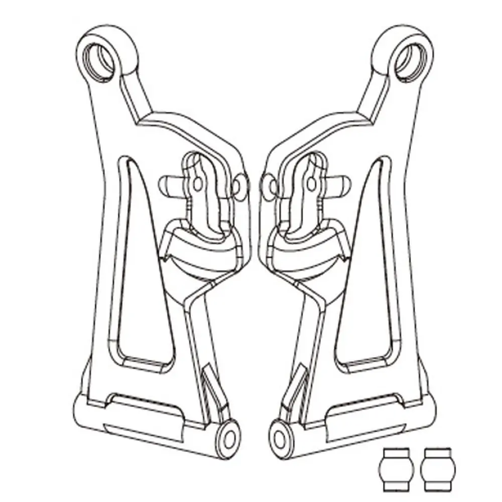Triangles de suspension inférieures avant (x2) pour Hyper Go - MJX 14220B - 1/14