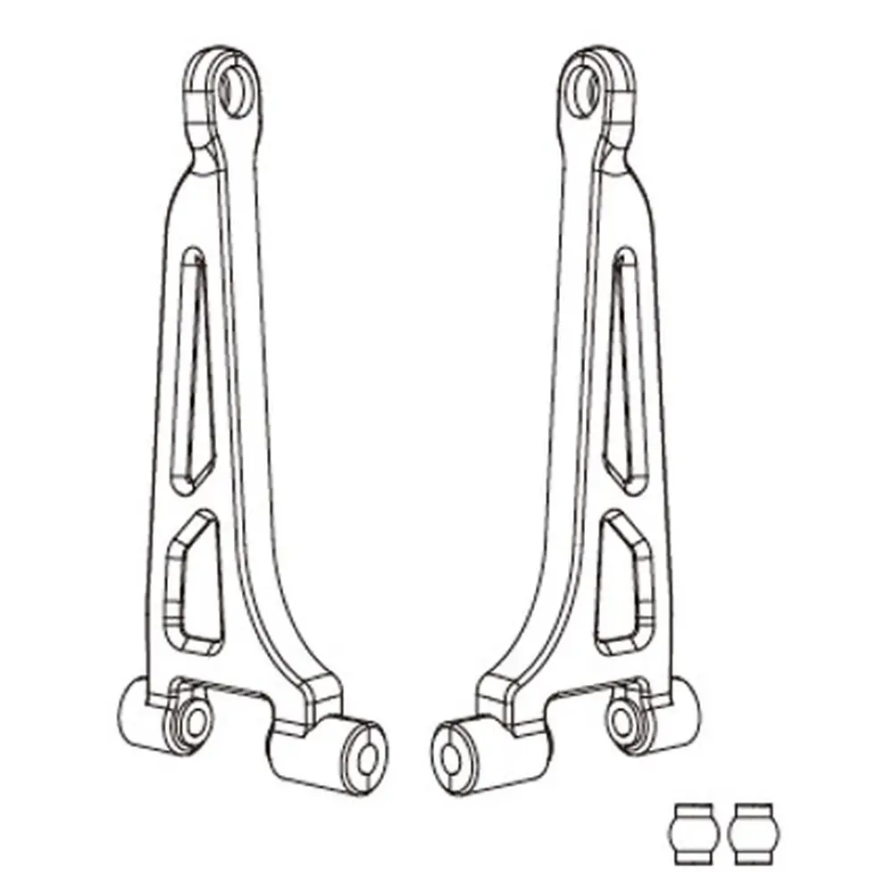 Triangles de suspension supérieurs arrière (x2) pour Hyper Go - MJX 14240B - 1/14