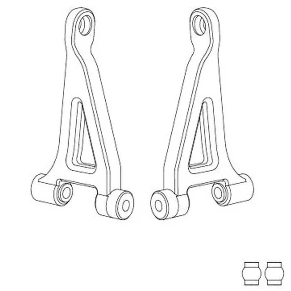Triangles de suspension supérieures arrière (x2) pour Hyper Go - MJX 14240 - 1/14